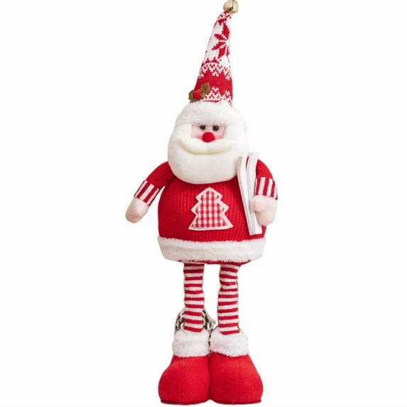 SLYNSHome Christmas Plush Doll Christmas Gifts Snowman Santa Claus Reindeer Long Leg Doll Standing Plush Toy for Holiday Winter Home Decoration