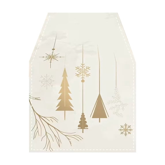SLYNSHome Christmas Poinsettia Table Runner, Red Black Plaid Border Table Flag, Winter Holiday Tablecloth for Dining Room Kitchen Home Party Decor