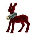 thumbnail image 1 of SLYNSHome Christmas Reindeer Tabletop Decorations,Red Flocking Standing Deer Ornaments for Office Home Décor Christmas Gifts, 1 of 6