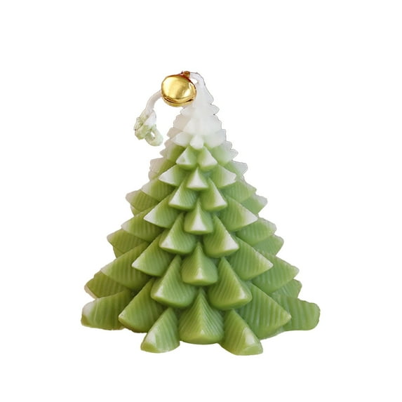 SLYNSHome Christmas Scented Candles Christmas Tree Shaped Aromatherapy Candle Chirtmas Gifts for Winter Party Ornament Holiday Decorations - Light Green