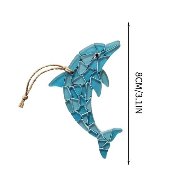 SLYNSHome Christmas Sea Fish Ornaments,Hanging Acrylic Fish Christmas Tree Decorations Christmas Animal Pendant for Holiday Home Party Decor