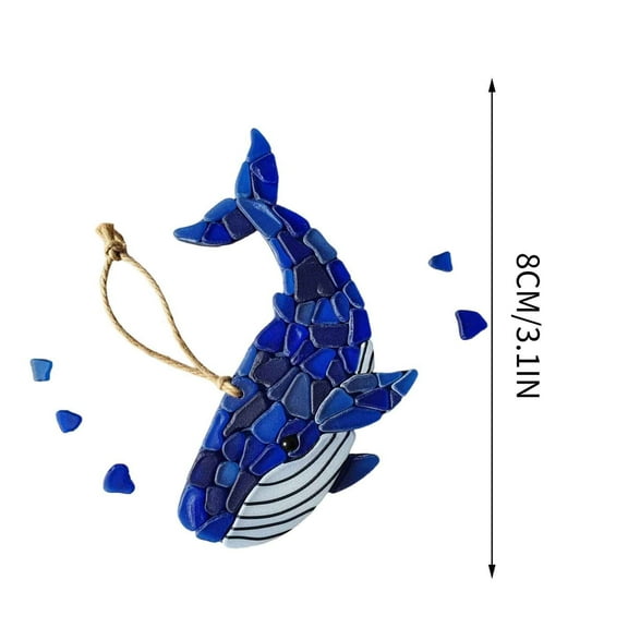 SLYNSHome Christmas Sea Fish Ornaments,Hanging Acrylic Fish Christmas Tree Decorations Christmas Animal Pendant for Holiday Home Party Decor