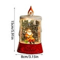 thumbnail image 1 of SLYNSHome Christmas Snow Globe Candle Holiday Decorations,Flameless Candles Light Glittering Spinning Candles Christmas Gifts, 1 of 3