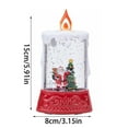 thumbnail image 1 of SLYNSHome Christmas Snow Globe Candle Holiday Decorations,Flameless Candles Light Glittering Spinning Candles Christmas Gifts, 1 of 3