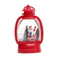 thumbnail image 1 of SLYNSHome Christmas Snow Globe Lantern Decorations Xmas Gifts,Vintage Glittering Night Light Holiday Party Gifts - Red, 1 of 7