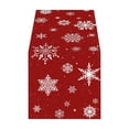 thumbnail image 1 of SLYNSHome Christmas Snowflake Table Runner, Red Holiday Table Flag, Winter Theme Tablecloth for Dining Room Kitchen Home Party Decor, 1 of 6
