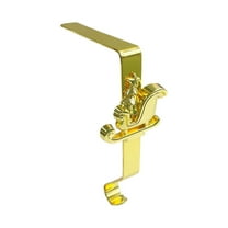 SLYNSHome Christmas Stocking Holders Mantel Hooks Hanger Christmas Safety Hang Grip Stockings Clip for Christmas Party Decoration - Gold