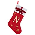 thumbnail image 1 of SLYNSHome Christmas Stockings Decorations,Personalized Monogram Christmas Stockings Red Classic Letter Stockings for Family Holiday Season Decor - N, 1 of 5