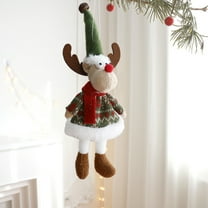 SLYNSHome Christmas Stuffed Dolls Decorations,Hanging Santa Snowman Reindeer Doll Long Legs Dolls Ornaments for Home Decoration