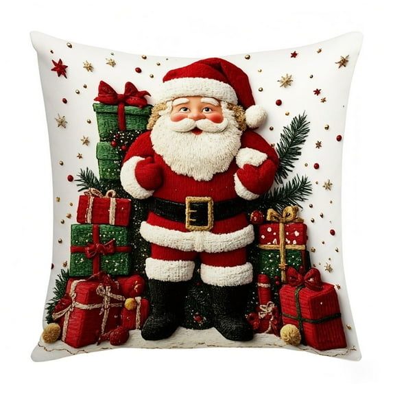 SLYNSHome Christmas Throw Pillow Covers Decorations,Xmas Cushion Case for Sofa Couch Holiday Decoration