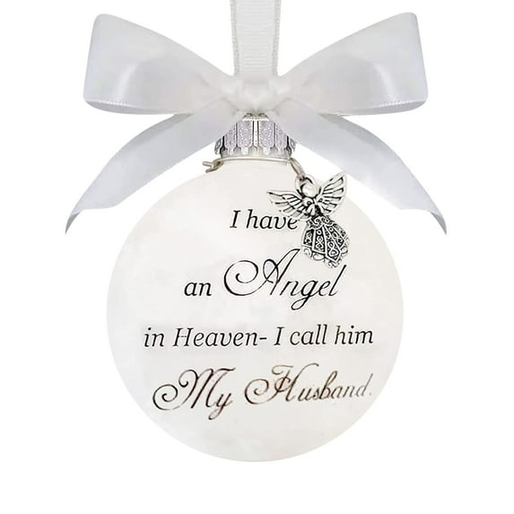 SLYNSHome Christmas Tree Ornament for Memorial,Memory Gifts Pendant I Have a Angel Xmas Hanging Memory Decoration Sign for Christmas Trees,Bedrooms,Hallways,Shops,Car or as Gift
