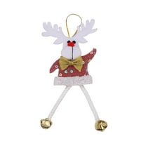 SLYNSHome Christmas Tree Plush Ornaments,Hanging Santa Snowman Bear Deer Decorations Xmas Tree Plush Pendants for Xmas Party Supplies