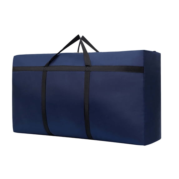 SLYNSHome Christmas Tree Storage Bag,Heavy Duty Oxford Fabric with Reinforced Handles and Zippers Wide Opening Navy Extra Large Storage Container Home Organization