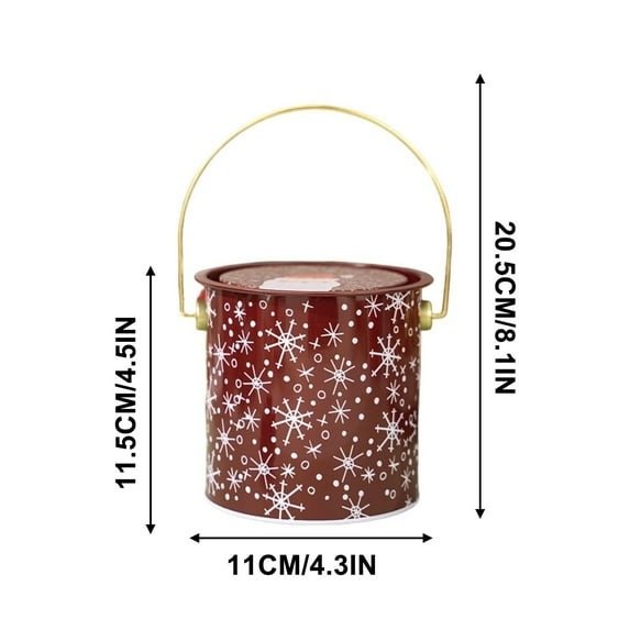 SLYNSHome Christmas Vintage Cookie Tin,Metal Airtight Jar Containers Christmas Candy Can Kitchen Counter Storage Organization Christmas Gifts