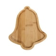 thumbnail image 1 of SLYNSHome Christmas Wood Food Tray,Serving Bells Shaped Platter Food Dish Plate Table Serving Platter for Christmas Party Supplies, 1 of 7