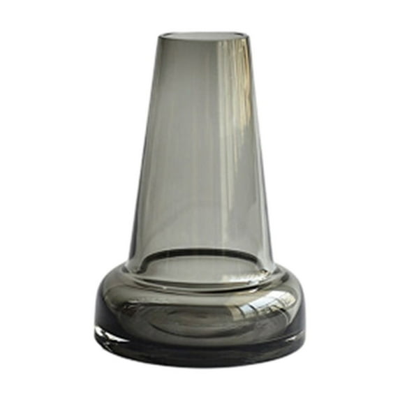 SLYNSHome Clear Glass Flower Vases for Centerpiece Table Home Indoor Desk Decor,Gray Long Neck Transparent Hydroponic Vase for Wedding Housewarming Gift