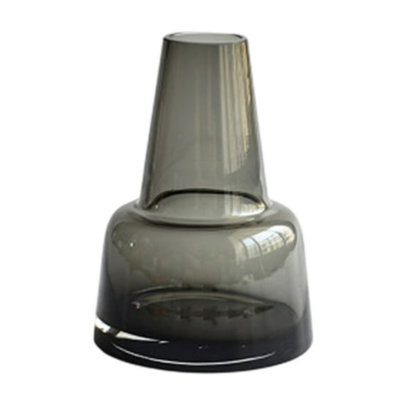 SLYNSHome Clear Glass Flower Vases for Centerpiece Table Home Indoor Desk Decor,Gray Transparent Hydroponic Vase for Wedding Housewarming Gift