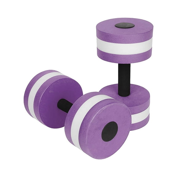SLYNSHome 1 Pair Aqua Fitness Barbells Foam Dumbbells Hand Bars Pool Resistance Exercise