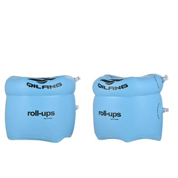 SLYNSHome - 1 Pair - Arm Floaties for Adults,Floaties Inflatable Swim Arm Bands Rings Floats Tube Armlets Water Wings Arm for Swimming Pool Beach (Blue)