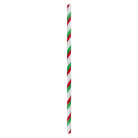 SLYNSHome - 100 Pcs - Disposable Paper Straws for Drinking - Biodegradable - Thickened Colorful Hard Straws Bulk for Juices,Restaurants and Party Decoration (Green)