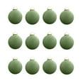 thumbnail image 1 of SLYNSHome - 12Pcs - Christmas Tree Flocked Balls Decoration - Velvet - Shatterproof - 2.4 inch - Xmas Hanging Bauble Balls Pendant for Home Party Wedding Ornaments (Green), 1 of 6