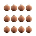 thumbnail image 1 of SLYNSHome - 12Pcs - Christmas Tree Flocked Balls Decoration - Velvet - Shatterproof - 2.4 inch - Xmas Hanging Bauble Balls Pendant for Home Party Wedding Ornaments (Brown), 1 of 6