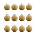 thumbnail image 1 of SLYNSHome - 12Pcs - Christmas Tree Flocked Balls Decoration - Velvet - Shatterproof - 2.4 inch - Xmas Hanging Bauble Balls Pendant for Home Party Wedding Ornaments (Khaki), 1 of 6