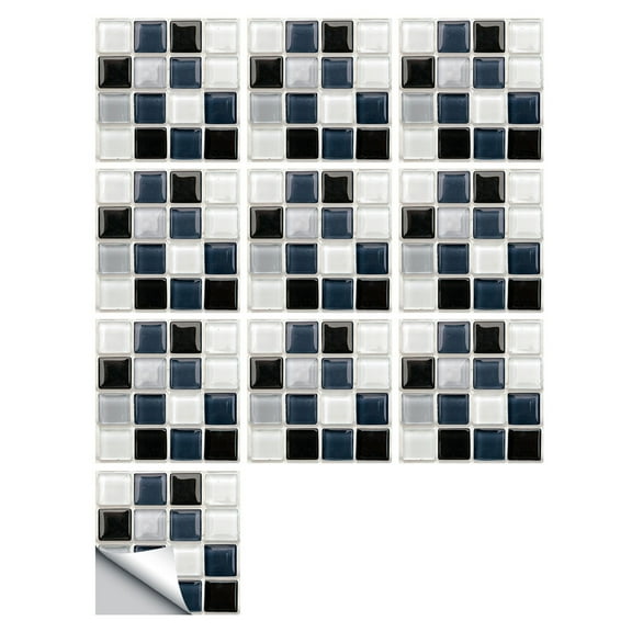 SLYNSHome 1Set 10pc Self Adhesive Tile Sticker Kitchen Bathroom Wall Sticker Decoration
