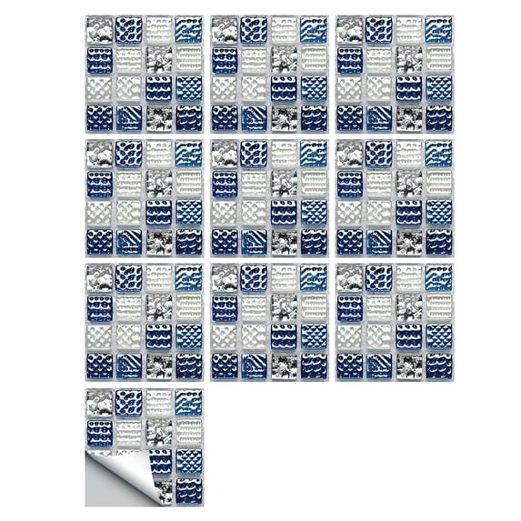 SLYNSHome 1Set 10pc Self Adhesive Tile Sticker Kitchen Bathroom Wall Sticker Decoration
