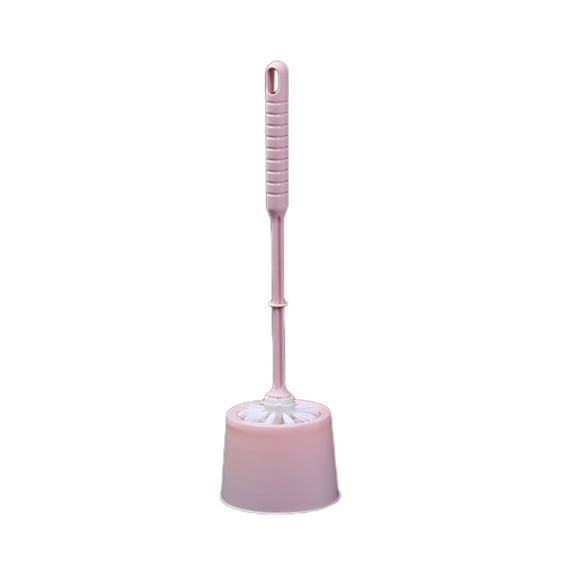SLYNSHome Clearance Compact Toilet Brush and Holder,Hanging Long Handle,Space Saving for Storage,Deep Cleaning Drip-Proof Easy to Assemble Nylon Bristles