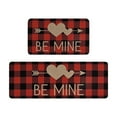 thumbnail image 1 of SLYNSHome - 2 Pcs - Valentine's Day Kitchen Floor Rugs Decoration - 23.6x15.7/15.7x47.2 inch - Super Absorbent Soft Non-Slip Runner Mats for Home,Bathroom Decor, 1 of 7