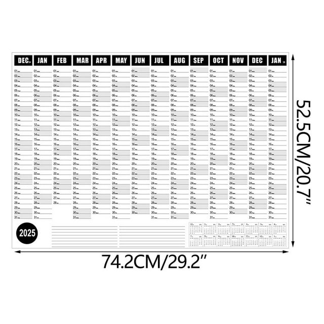 SLYNSHome Clearance 2025 Calendar 12" x 17" Wall Mount Calendar