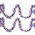 thumbnail image 1 of SLYNSHome 2Pcs 4th of July Patriotic Tinsel Garland Decorations Red White Blue Glitter Tinsel Independence Day Party Supplies Memorial Day Wreath Celebration Decor, 1 of 7