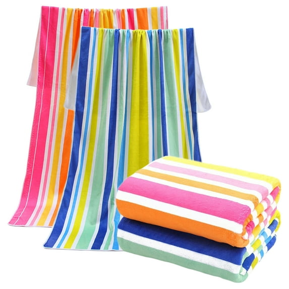 SLYNSHome 2Pcs Microfiber Oversized Beach Towel Lightweight Sand Free Beach Blanket Towels for Travel Swimming Pool Camping Yoga