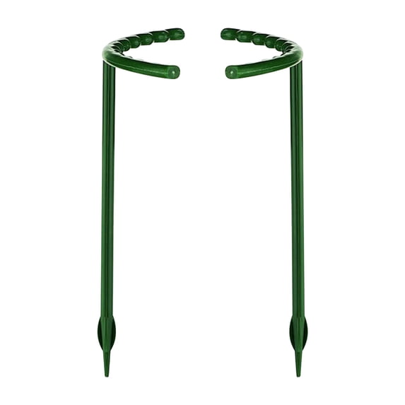 STPToys 2Pcs Plant Support Stakes,Green Half Round Plant Support Rings Plastic Garden Plant Stake for Tomato,Monstera,Peony,Hydrangea - 5.5x5.5 inch