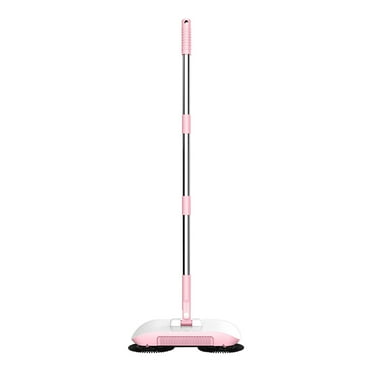 SLYNSHome 3 in 1 Hand Push Sweeper,Foldable Lightweight Sweeper 180-degree Range,The Handle Shape is Ergonomic Perfect for Hardwood and Tile Floor