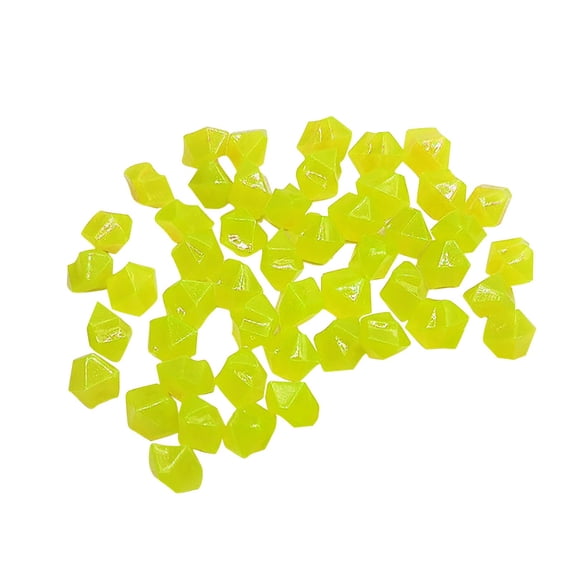 SLYNSHome - 300 Pcs - Luminous Pebbles Stones Glowing Rocks for Outdoor Decor Glow in The Dark for Garden Lawn Yard,Aquarium,Walkway,Fish Tank,Pathway,Pool Pond (Yellow)