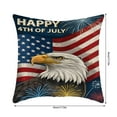 thumbnail image 1 of SLYNSHome 4th of July Pillow Covers Decorations 18x18 inch Memorial Day Patriotic American Flag Eagle Throw Pillowcase Independence Day Cushion Cover for Sofa Bed Car, 1 of 6