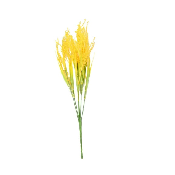 SLYNSHome - 5 Bunch - Artificial Flower Wheat Stalks - No Fade - Simulation Rice Wheat Ears Fake Flowers Arrangements for Home/Wedding,Vase Decoration
