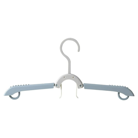 STPToys 5Pcs Travel Hangers Foldable Clothes Hanger,Plastic Travel Accessories Clothes Drying Rack for Camping Traveling - Blue