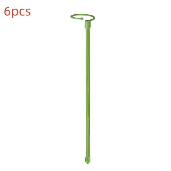 SLYNSHome 6 Pcs Plant Support Stakes,Garden Single Stem Support Stake Hoops,Plant Cage Support Rings,Plant Flower Modeling Support Pole for Flowers Orchid Tomatoes Peony Lily Rose