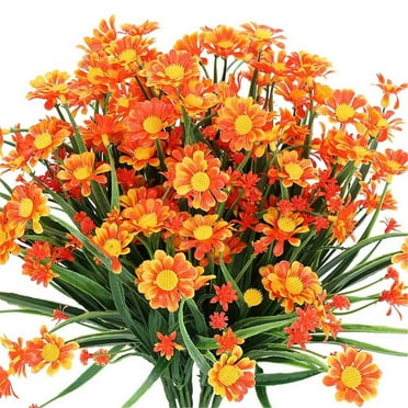 SLYNSHome 8 Bundle Artificial Flowers Silk Fake Flowers with Stems,Realistic Pansy Bouquets for Home Outdoor Decorations Floral Arrangements Party Home Table Decor