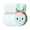 thumbnail image 1 of SLYNSHome - 8 Pcs - Easter Paper Plates Disposable Rabbit Dish Plates Decoration - 9.8 inch - Cute Bunny Plates Tableware for Home Easter Parties Wedding Decor (Green), 1 of 7