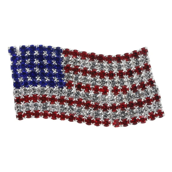 SLYNSHome American Flag Patriotic Brooch Pin Crystal American Flag Pin for Clothes Scarf Bag Hat,Waving USA Flag Lapel Pins for Men and Women's Birthday Gifts