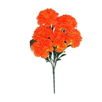 SLYNSHome Artificial Carnation Flowers for Mother's Day Decorations Fake Silk Flower Bundles Flowers Bouquet for Vase Home Garden - Orange