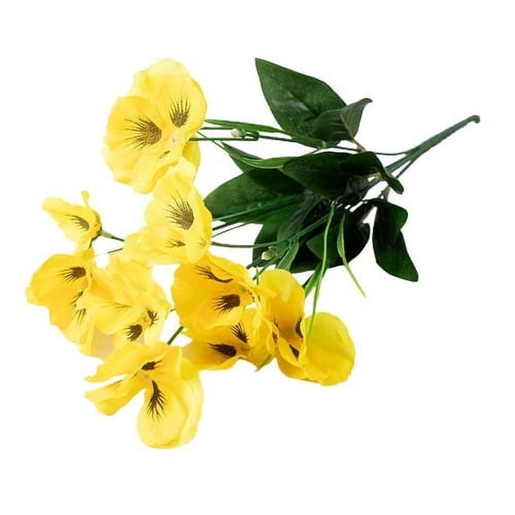 SLYNSHome Clearance Artificial Pansy Flowers,Fake Silk Pansy Bouquet Faux Pansy Flowers UV Resistant No Fade Artificial Violet for Wedding Outdoor Home Garden Office Vase,Wedding Essentials