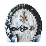 SLYNSHome Artificial Gnome Door Sculpture Fairy Door for Garden,Wood Gnome Home Ornaments Decoration for Kids Room,Wall and Trees Outdoor Miniature Fairy Garden Outdoor Decor Accessories