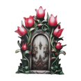 thumbnail image 1 of SLYNSHome Clearance Artificial Gnome Door Sculpture Fairy Door for Garden,Wood Gnome Home Ornaments Decoration for Kids Room,Wall and Trees Outdoor Miniature Fairy Garden Outdoor Decor Accessories, 1 of 1