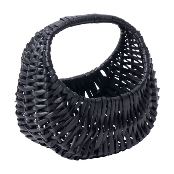 SLYNSHome Basket Vases for Flowers Wedding Decorations Rattan Planter Basket for Tables Centerpieces Artificial Flower Container for Home - Black