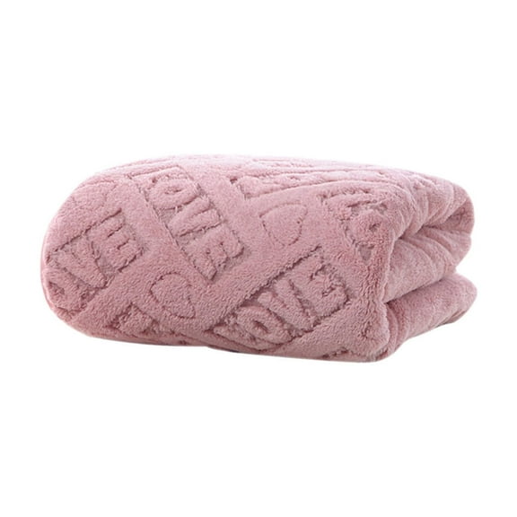 SLYNSHome Bath Towels for Bathroom 15.7x55 inch,Flannel Soft Bathroom Towels Strong Absorbability Lightweight Breathable Fleece Towels for Body,Sport,Yoga,SPA,Fitness (Pink)